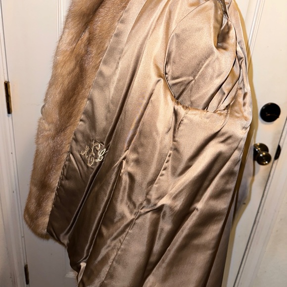L.S. Ayres & Co Of Indiana Vintage Blonde Tan Mink Coat M/L - Picture 8 of 10
